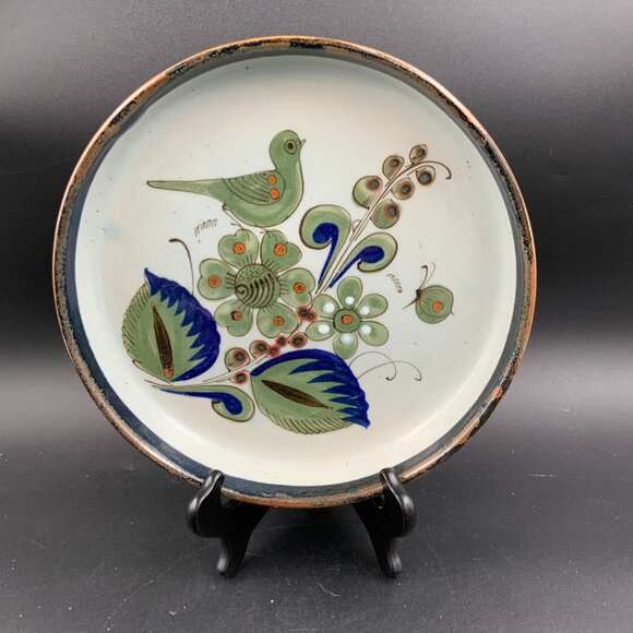 Vintage Ken Edwards El Palomar Blue Bird Butterfly Round 10" Baker - Picture 6 of 8